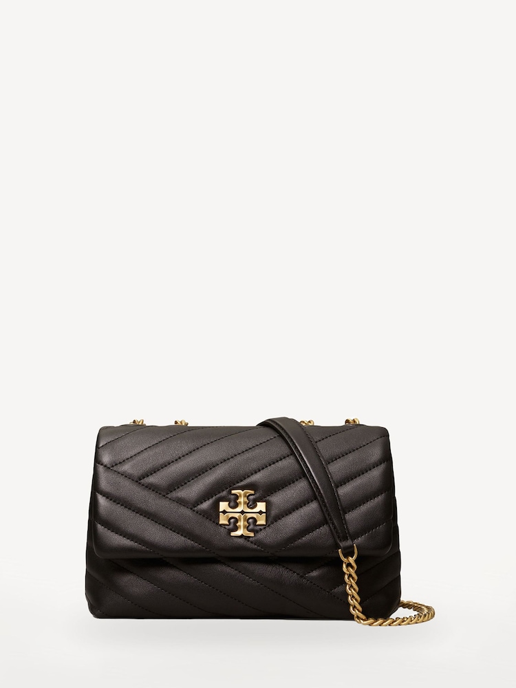 Tory Burch Black Small Kira Chevron Convertible Shoulder Bag - Image 1 of 8