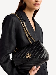 Tory Burch Black Small Kira Chevron Convertible Shoulder Bag - Image 2 of 8