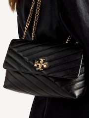 Tory Burch Black Small Kira Chevron Convertible Shoulder Bag - Image 3 of 8