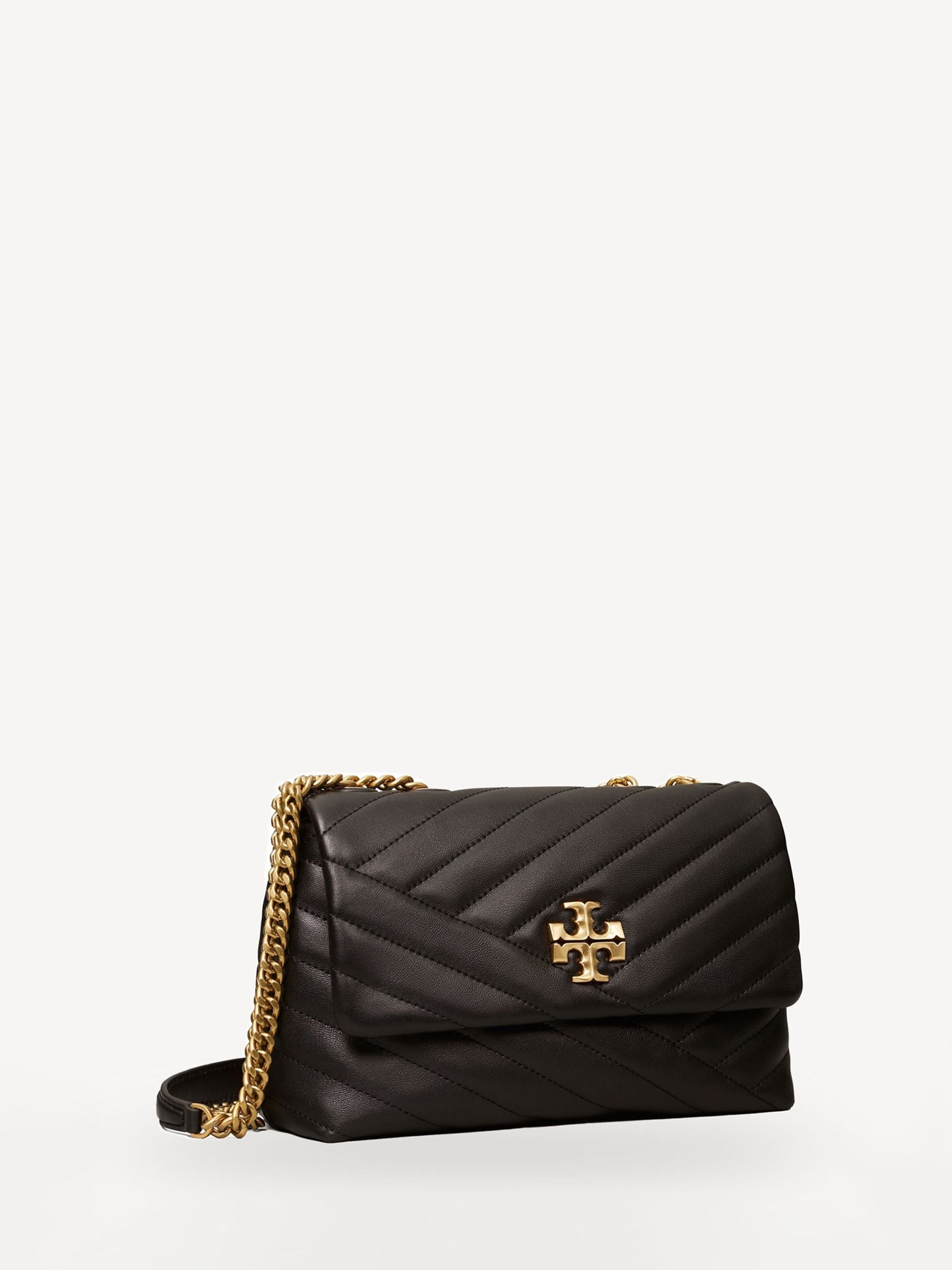 【新品】TORYBURCH KIRA CHEVRON 黒 NEW Tory Burch Kira Chevron Black Quilted Leather Chain Strap