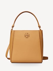 Tory Burch Brown McGraw Small Bucket Bag - Image 4 of 8
