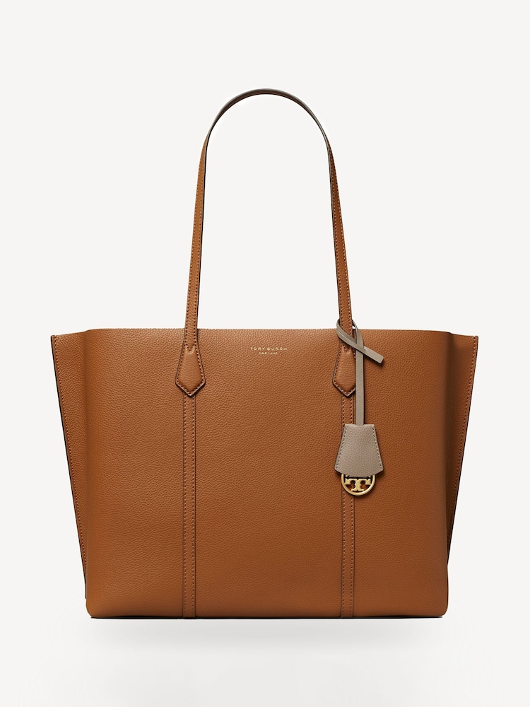 Tory Burch Brown Perry Triple-Compartment Tote - Image 1 of 6