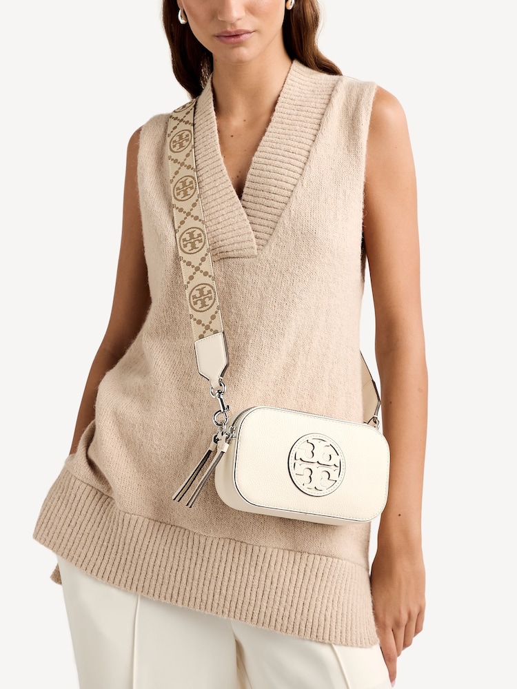 Tory Burch White Miller Mini Cross-Body Bag - Image 1 of 7