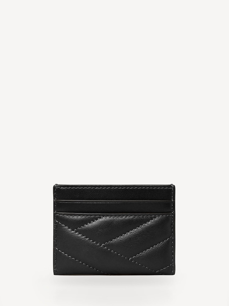 Tory Burch Black Kira Chevron Card Case - Image 2 of 3