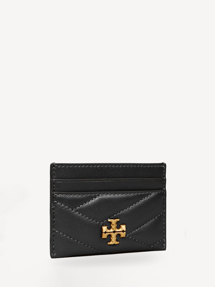 Tory Burch Black Kira Chevron Card Case - Image 3 of 3 Tory Burch Black Kira Chevron Card Case - Image 3 of 3