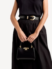 Tory Burch Black Eleanor Mini Satchel Bag - Image 2 of 8