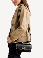 Tory Burch Black Eleanor Small Convertible Shoulder Bag - Image 3 of 6