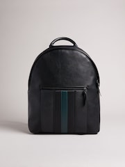 Ted Baker Black Esentle Striped Pu Backpack - Image 1 of 6