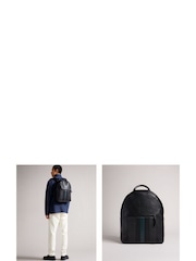 Ted Baker Black Esentle Striped Pu Backpack - Image 6 of 6