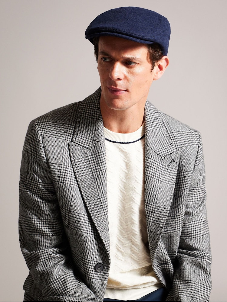 Ted Baker Blue Alfreds Flat Cap - Image 4 of 4