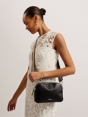 Ted Baker Black Darcelo Branded Webbing Leather Camera Bag - Image 1 of 6
