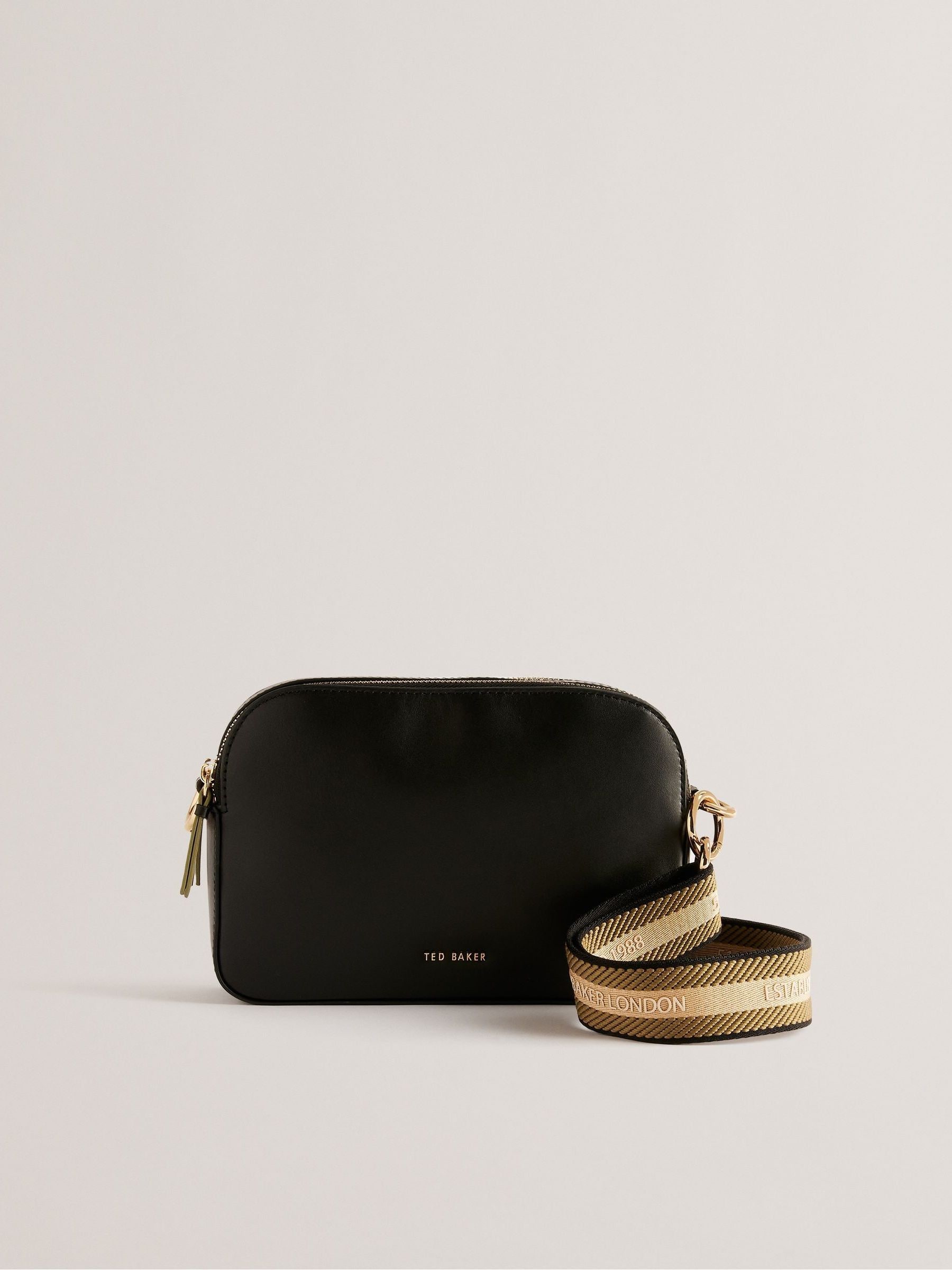 Buy Ted Baker Black Darcelo Branded Webbing Leather Camera Bag from Next Luxembourg