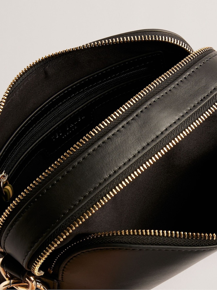 Ted Baker Black Darcelo Branded Webbing Leather Camera Bag - Image 6 of 6