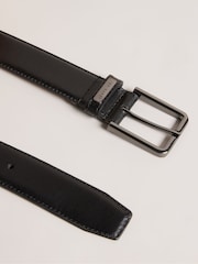 Ted Baker Black Wizerd Double Keeper Leather Belt - Image 3 of 5