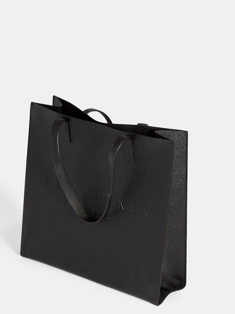 Ted Baker Black Soocon Crosshatch Large Icon Bag - Image 4 of 8