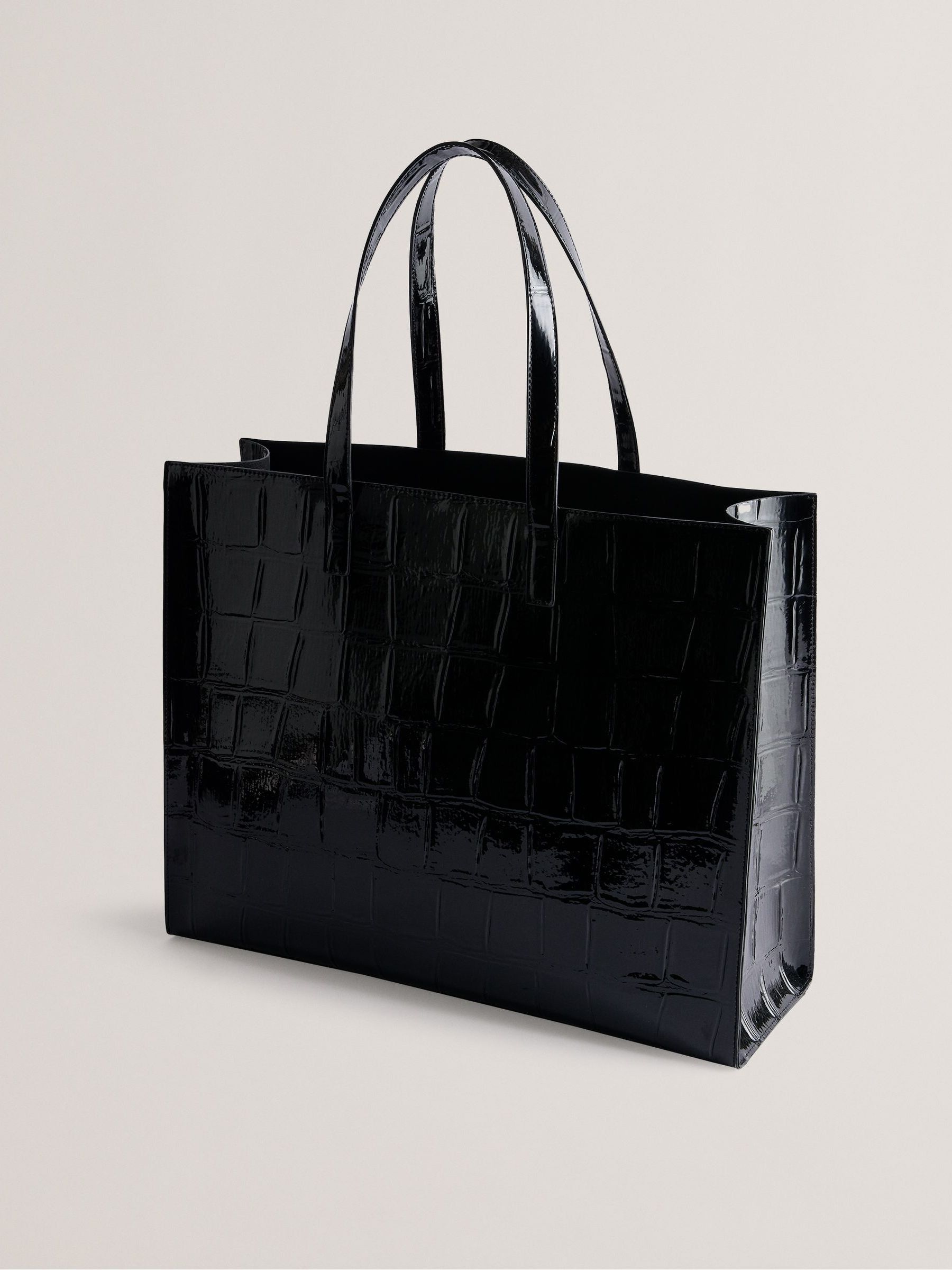 Ted baker black leather tote bag cheap
