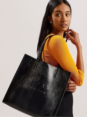 حقيبة Croccon كبيرة رائعة بتصميم جلد التمساح من Ted Baker - Image 3 of 8