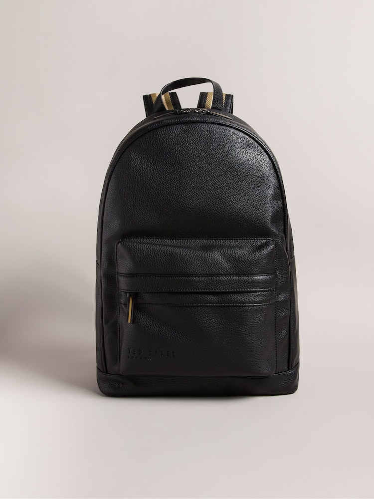 Buy Ted Baker Black 100% Cotton Kaileb Pu Webbing Backpack  display picture 2