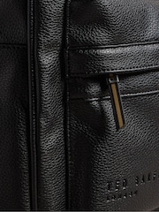 Ted Baker Black 100% Cotton Kaileb Pu Webbing Backpack - Image 5 of 7