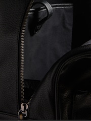 Ted Baker Black 100% Cotton Kaileb Pu Webbing Backpack - Image 6 of 7