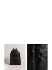 Ted Baker Black 100% Cotton Kaileb Pu Webbing Backpack - Image 7 of 7