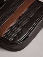 Ted Baker Brown Evver Striped Pu Flight Bag - Image 4 of 6