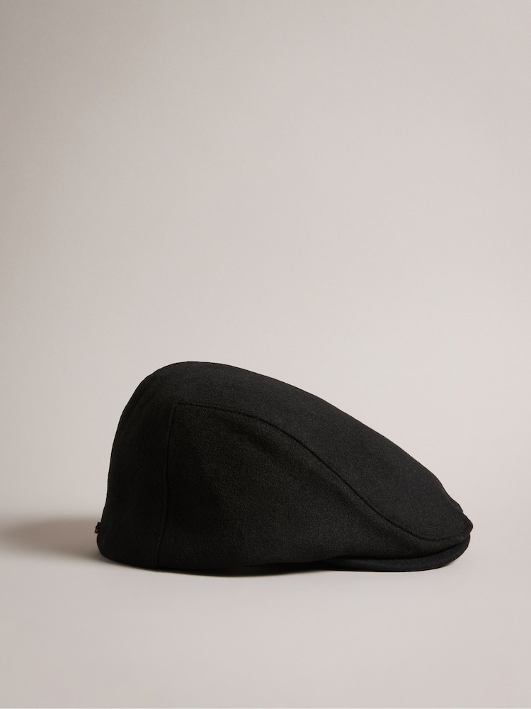 Ted Baker Black Alfreds Flat Cap - Image 1 of 3