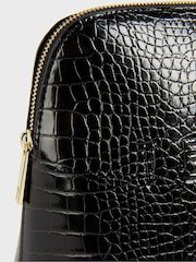 Ted Baker Black Large Crocana Imitation Croc Effect Washbag - Image 5 of 8