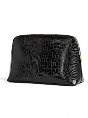 Ted Baker Black Large Crocana Imitation Croc Effect Washbag - Image 8 of 8