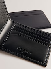 Ted Baker Black Etan Etched Leather Wallet and Cardholder Set - Image 4 of 5