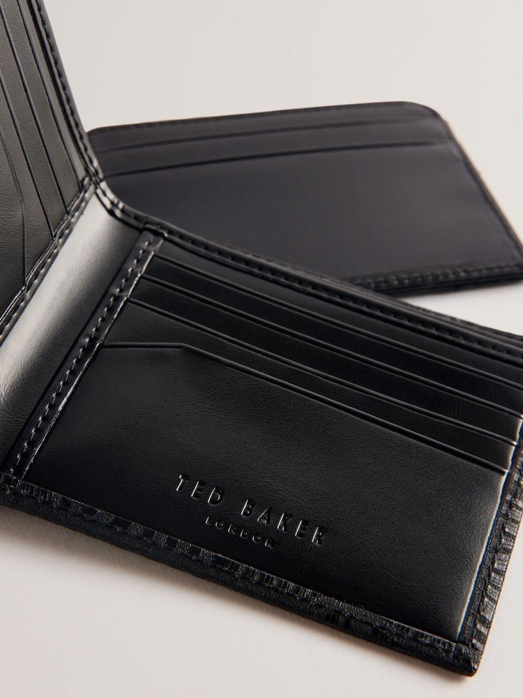 Ted Baker Black Etan Etched Leather Wallet and Cardholder Set - Image 4 of 5