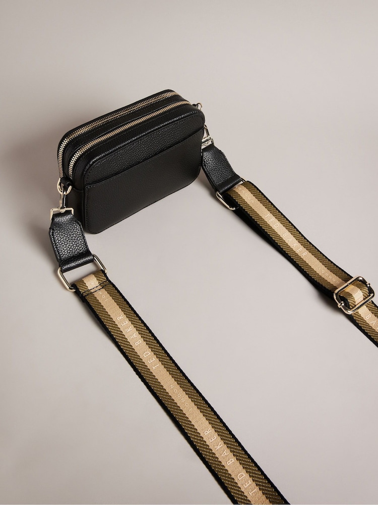 Ted Baker Black Mini Stunna Webbing Cross-Body Bag - Image 3 of 6