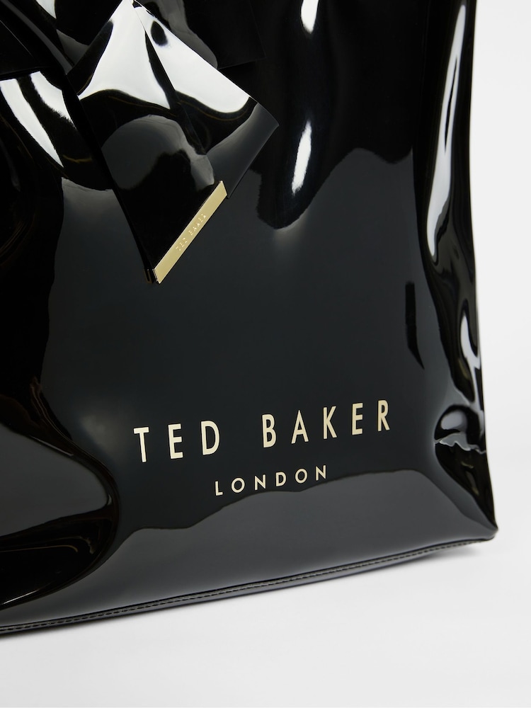 Ted Baker Black Nicon Knot Bow Large Icon Bag - Image 3 of 5