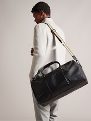 Ted Baker Black 100% Cotton Kalvin Pu Webbing Holdall - Image 2 of 7