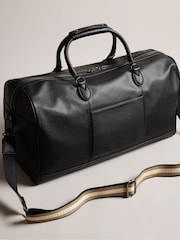 Ted Baker Black 100% Cotton Kalvin Pu Webbing Holdall - Image 4 of 7