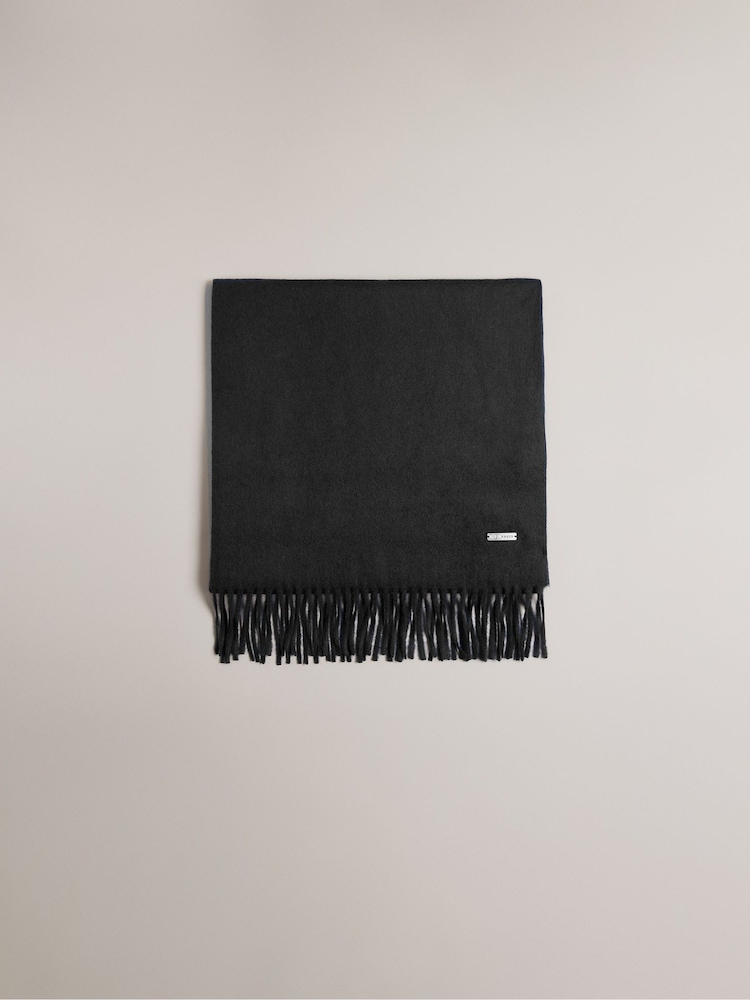 Ted Baker Black Stevenn Woollen Scarf - Image 2 of 4 Ted Baker Black Stevenn Woollen Scarf - Image 2 of 4