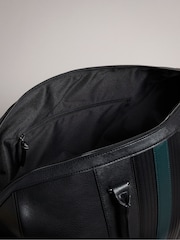Ted Baker Black Evyday Striped Pu Holdall - Image 8 of 9