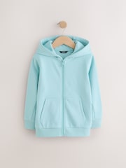 Mint Green Plain Zip Through Hoodie (3-16yrs) - Image 1 of 4