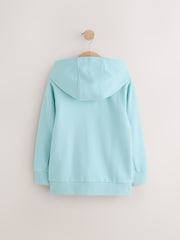 Mint Green Plain Zip Through Hoodie (3-16yrs) - Image 2 of 4