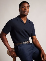Ted Baker Brown Wizerd Double Keeper Leather Belt - Image 1 of 4