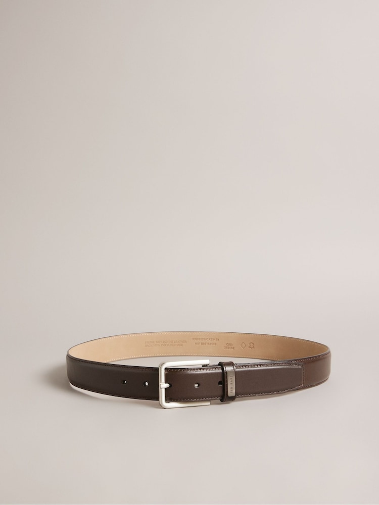 Ted Baker Brown Wizerd Double Keeper Leather Belt - Image 2 of 4