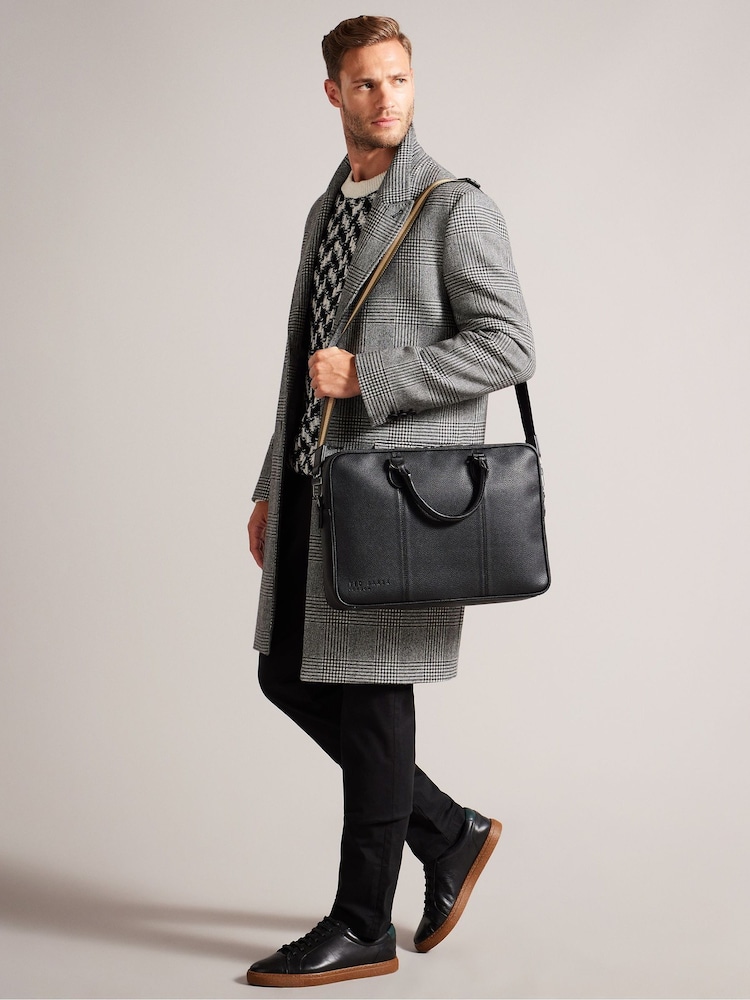 Ted Baker Black 100% Cotton Kaden Pu Webbing Document Bag - Image 1 of 8