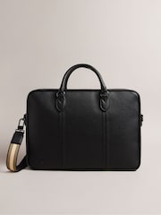 Ted Baker Black 100% Cotton Kaden Pu Webbing Document Bag - Image 4 of 8