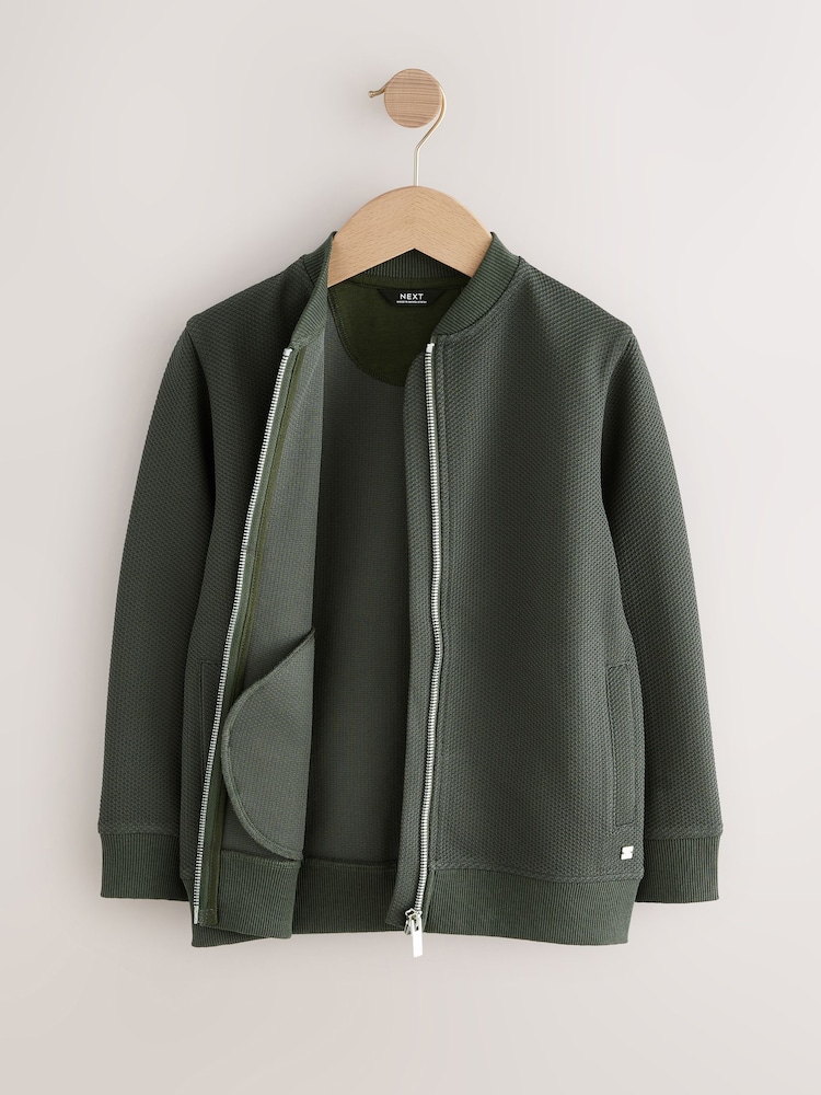 Khaki Smart Bomber Jacket (3-16yrs) - Image 2 of 5