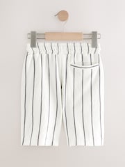 Cream 100% Cotton Texture Striped Shorts (3-16yrs) - Image 2 of 4