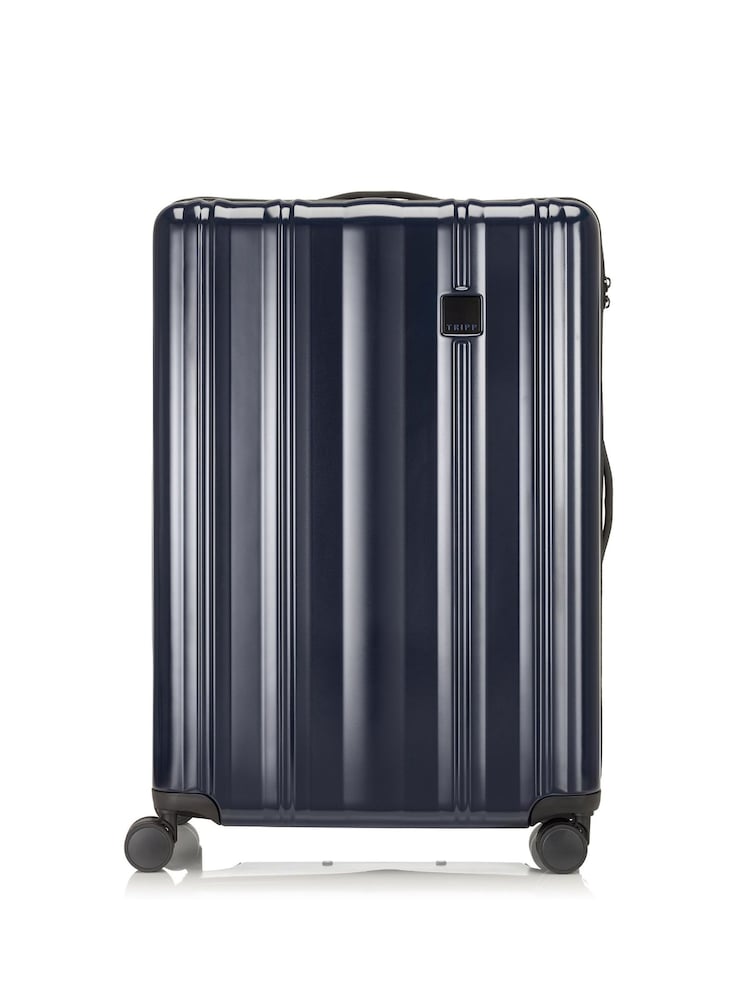 Tripp Blue Large Retro 4 Wheel Travel Suitcase - Image 2 of 4