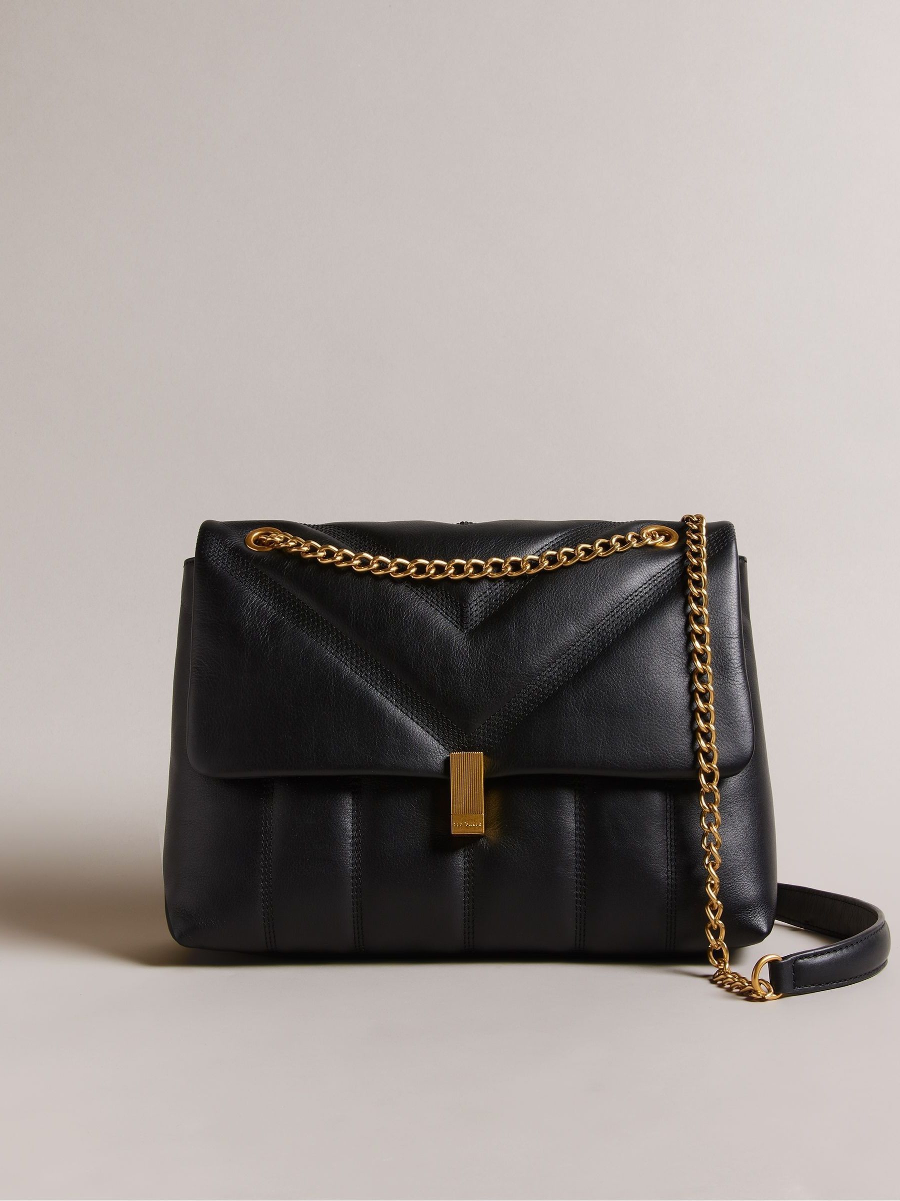 Buy Ted Baker Black Ayasie Quilted Large Twist Lock Cross Body Bag from the Next UK online shop