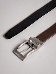 Ted Baker Brown Karmer Reversible Leather Belt - Image 4 of 6