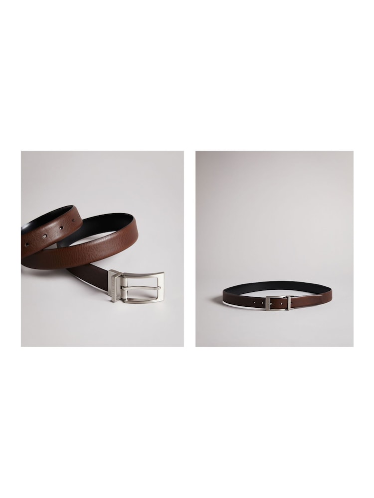 Ted Baker Brown Karmer Reversible Leather Belt - Image 6 of 6