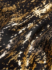 Ted Baker Black Karenha Foil Printed Skinny Fit Mesh Top - Image 6 of 7
